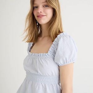 Seersucker smocked top